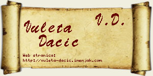Vuleta Dačić vizit kartica